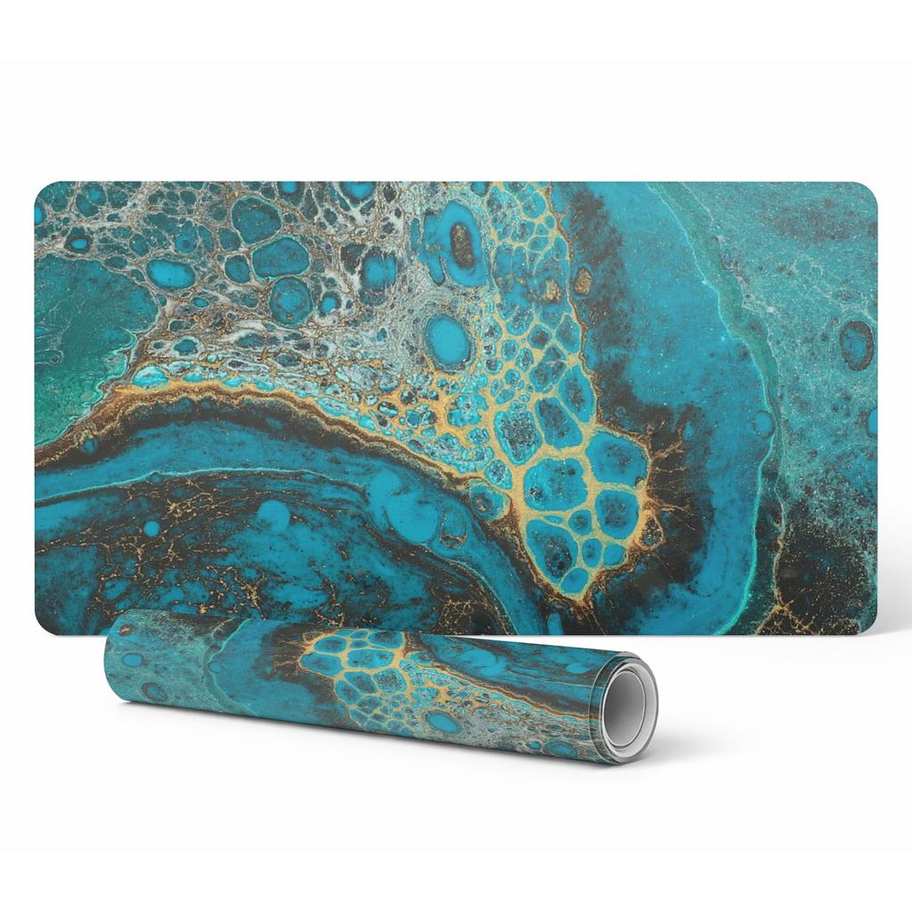 Protective Tabletop Mat for Company Office Abstract Texture 120X60 Cm