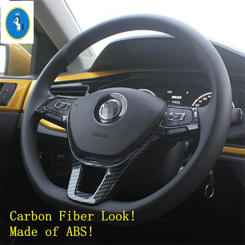 ABS Car Steering Wheel Control Button Switch Decor Frame Cover Trim Accessories For Volkswagen T-Roc T Roc 2018