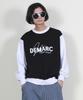 Deumakeu Color Block Logo Graphic Sweatshirt Black