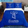 Football Club Everton 3PCS Bedding set,Ideal for1pc Duvet Cover And 2pcs Pillowcases Perfect for Christmas gift,Ideal for Bedroom, Dormitory