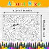 110X80Cm Unicorn Coloring Books For Kids Coloring Poster Large Coloring Tablecloth For Boys Girls Unicorn Birthday Party Supplie