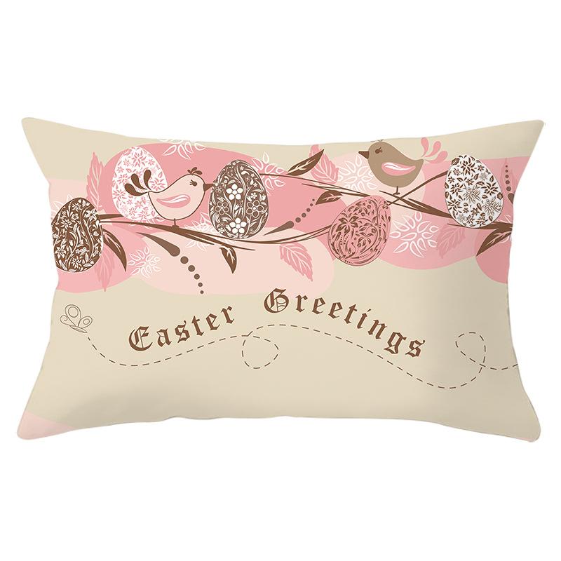 Easter Lumbar  Pillowcase Decorative Sofa Cushion Case Bed Pillow Cover Home Decor Car Cushion Cover Rabbit Pillow Case 30*50cm