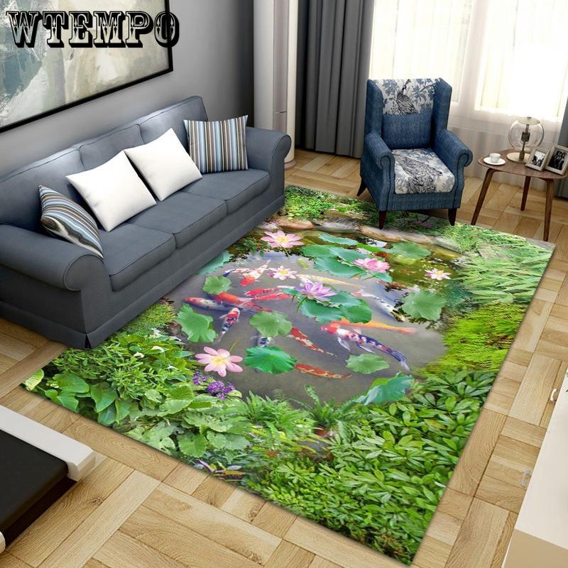 3D Teppich Wohnzimmerteppich Sofamatte Schlafzimmer Bettvorleger Eingang Rutschfeste Fußmatte Teppich