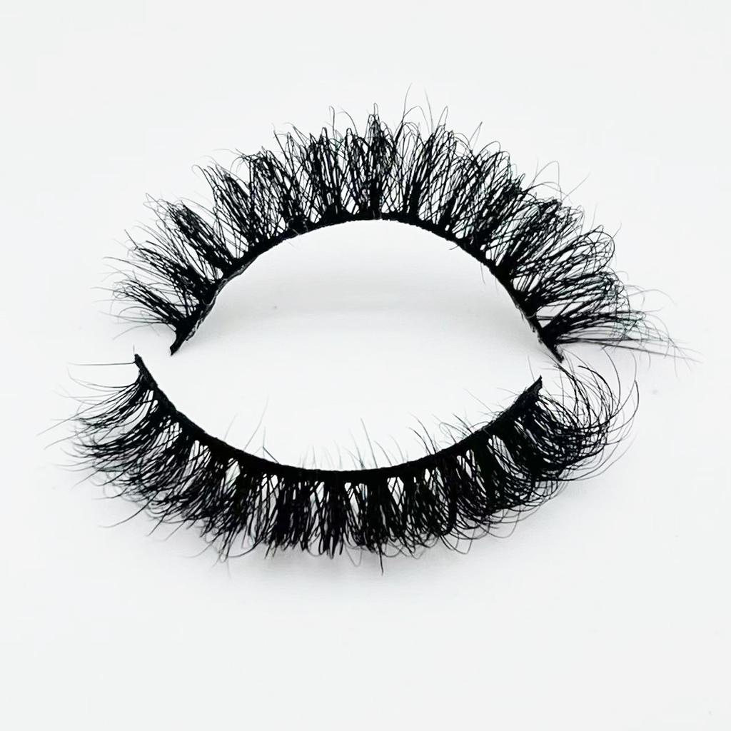 Neues Produkt 15 mm Nerz-gelockte gebratene Wimpern Europäischer und amerikanischer Naher Osten Kurze Wimpern Natürliche weiche russische Locken Falsche Wimpern