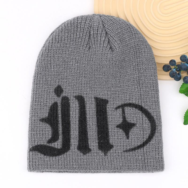 Warm men's and women's Sanskrit contrasting colors, cool fashion versatile wool, new knitted hat, pullover hat, sweet cold hat, European and American