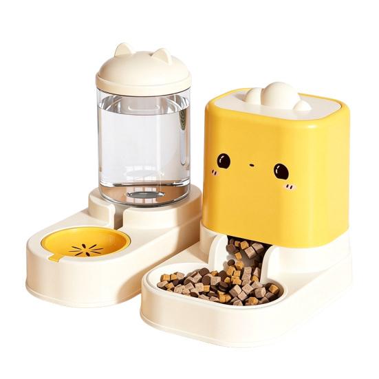 jijijing 2Pcs/Set Automatic Pet Feeders, Cat Food Feeder And Water Dispenser, Large Capacity Dispenser for Indoor Cats