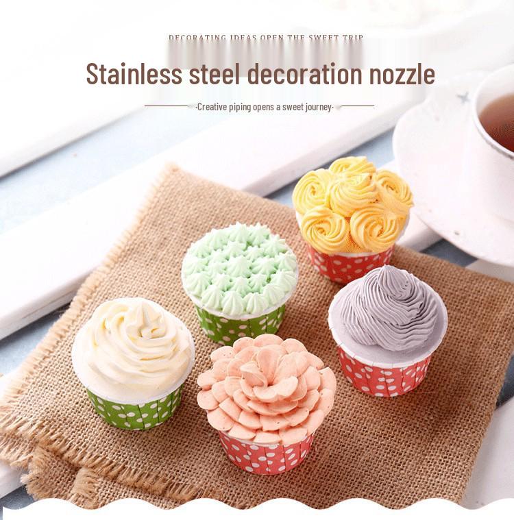 24-Piece Stainless Steel Flower Icing Nozzle Set for DIY Baking