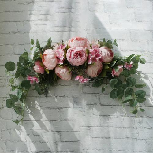 Artificial Wreath Door Threshold Flower DIY Wedding Home Living Room Party Pendant Wall Decor Christmas Garland Gift Rose Peony
