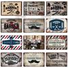 [MyPlate] BARBER BAR Metal Sign Vintage Plaque Tin Sign Plate Wall Decor For Bar Club Man Cave Art Painting Gift