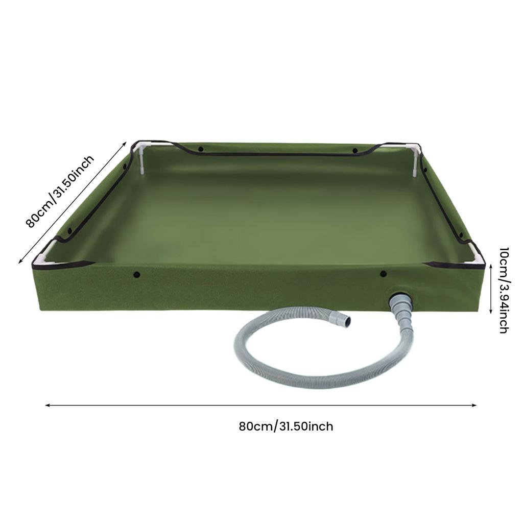 Portable Shower Pan with Drain Hose Foldable Shower Base Outdoor Tent Shower Tray for RV Outdoor Travel Shower Beach Pet Bath