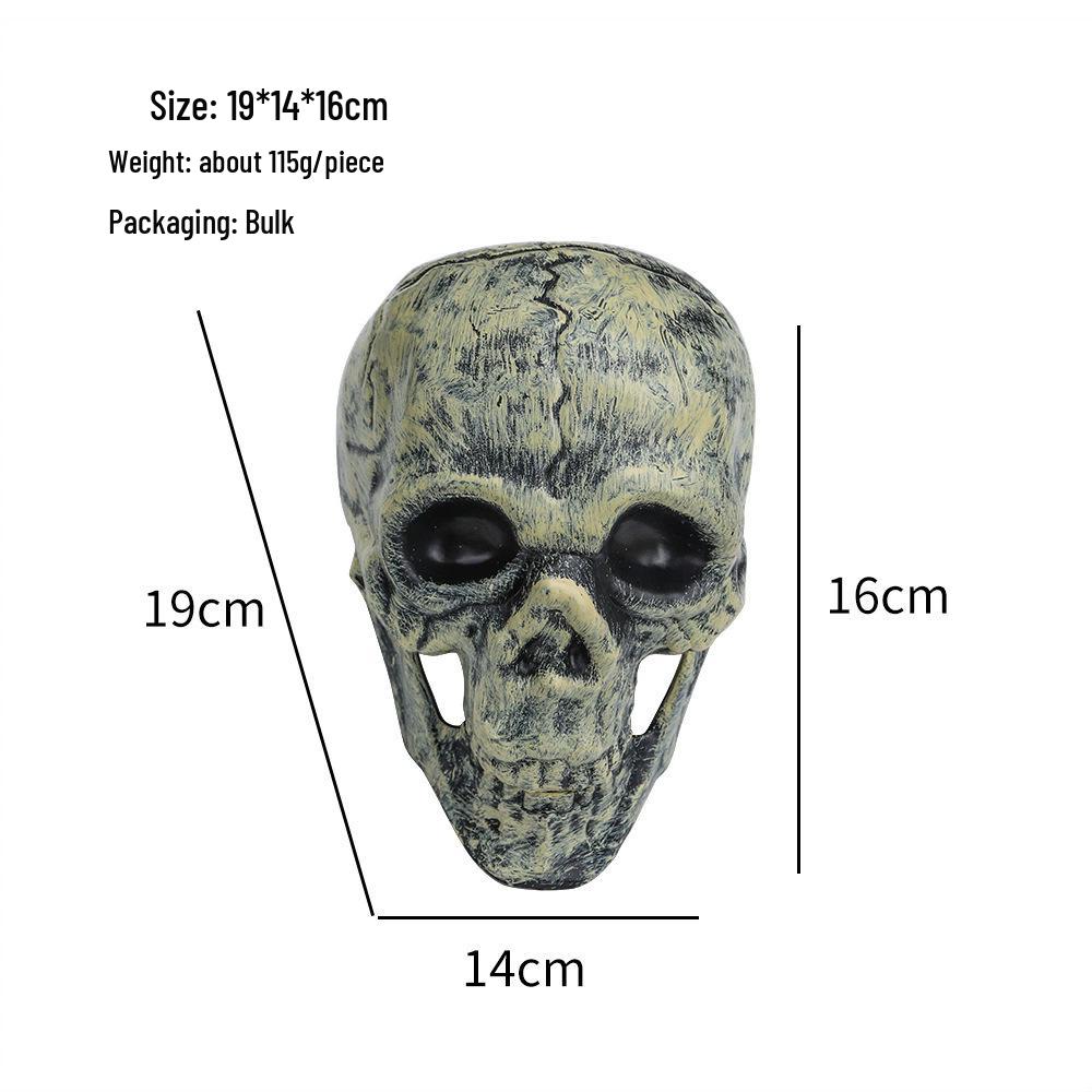 Halloween Skull Head Lawn Stakes: Haunted Escape Room Decor - Undead Trio