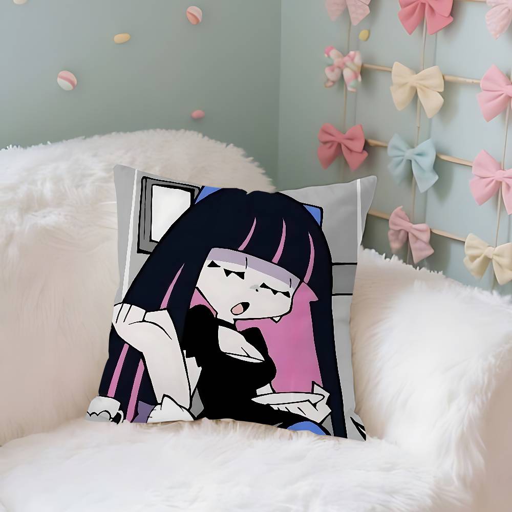 Anime Ppanty And Sstockings Throw Pillow Covers Pattern Cushion Cover Suitable For Sofa Bedroom Car Pillow Cover
