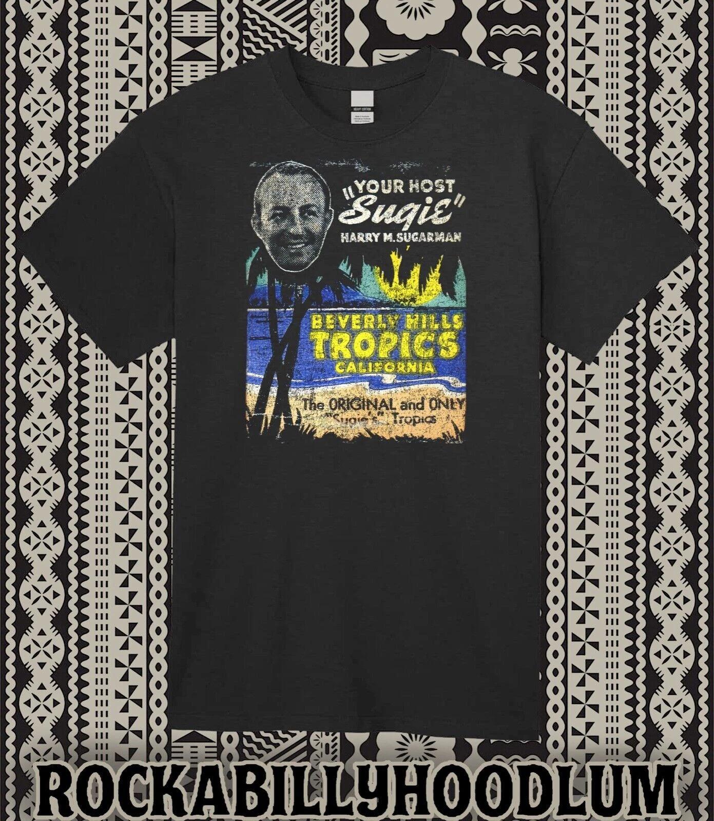 Retro Tiki Tee T Shirt 100% Cotton Bar Restaurant Beverly Hills Tropics Sugie 3XL
