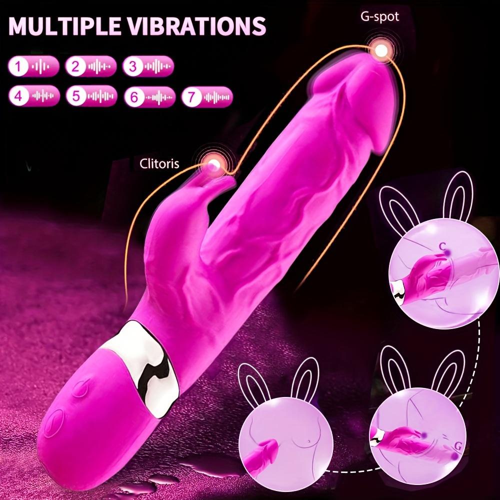10 Modes Rabbit Dildo Vibrator G Spot Clitoris Stimulation Massager Women's Pleasure Sex Toys for 18