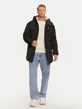 Зимняя куртка Tommy Hilfiger Parka Tech Canvas Hooded Parka schwarz