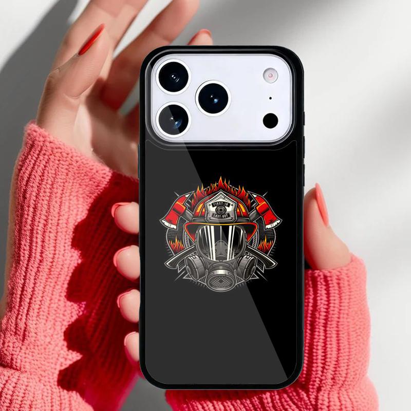 Firefighter Heroes Fireman print Phone Case for iPhone 17 16 15 14 13 Pro Max Back Cover for 12 11 Pro Coque iPhone 15 Pro Max