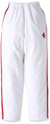 Basketball Long Junior Pants Size 160 Pants, Warm-up (Buttoned Hem), CB462506P, Kids, White/Navy,