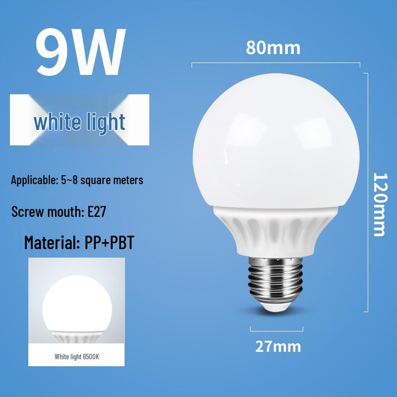 LED Dragon Ball Light Bulb, E27 Screw Base, Warm White, Three-Color Dimming, Color-Changing, Rechargeable, Super Bright Lighting.