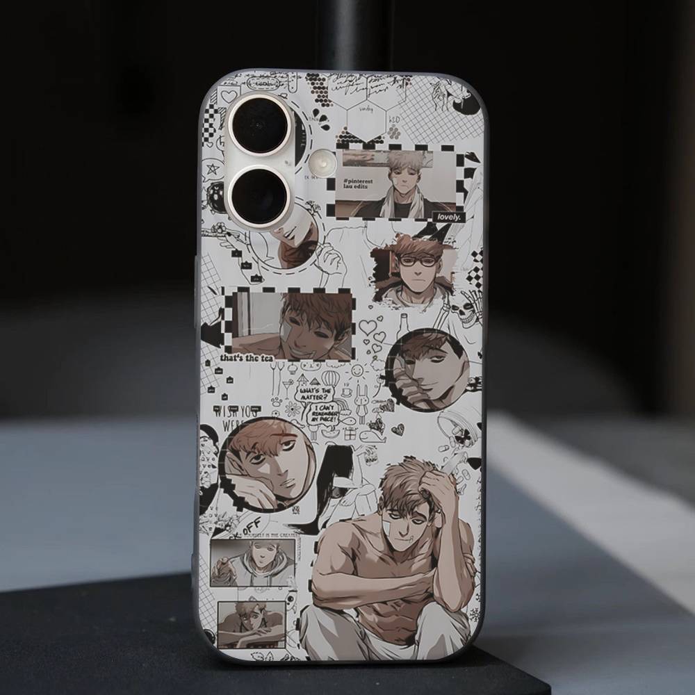 Anime Killing Stalking Phone Case For IPhone 17 16 15 14 13 12 11 Pro Max Plus Corrugated Bumper Back Cover Shell
