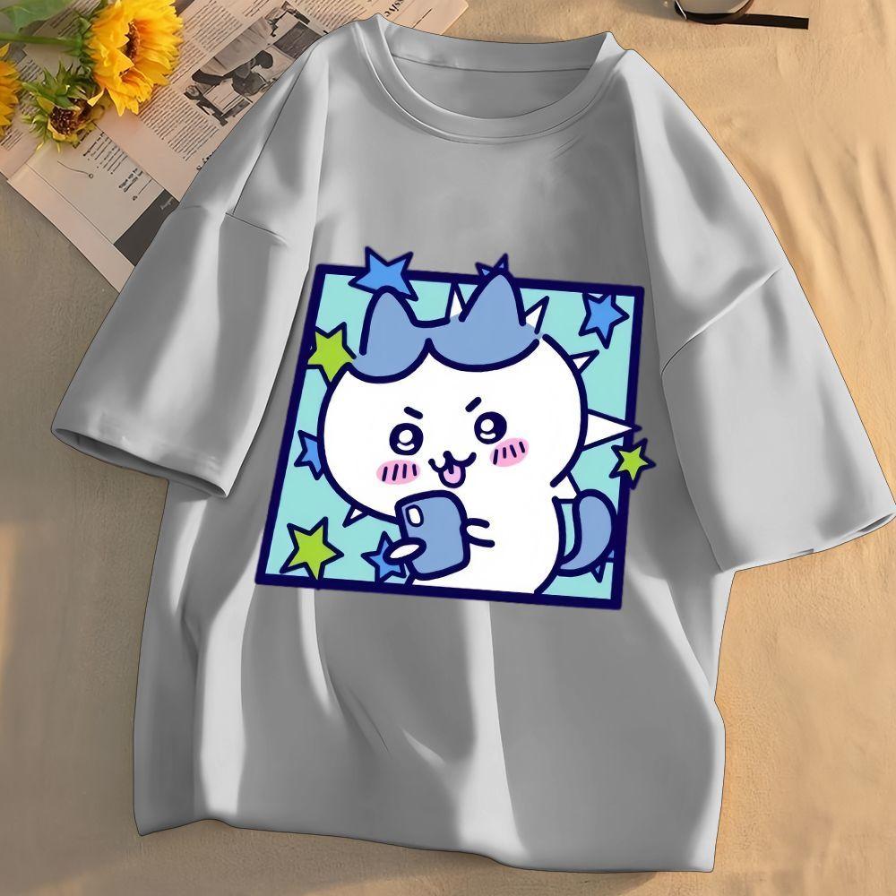 Chiikawas Print Unisex T Shirt Harajuku Streetwear Aesthetic Graphic Tee Japan Comics Short Sleeve Funny Unisex Tops Clothes