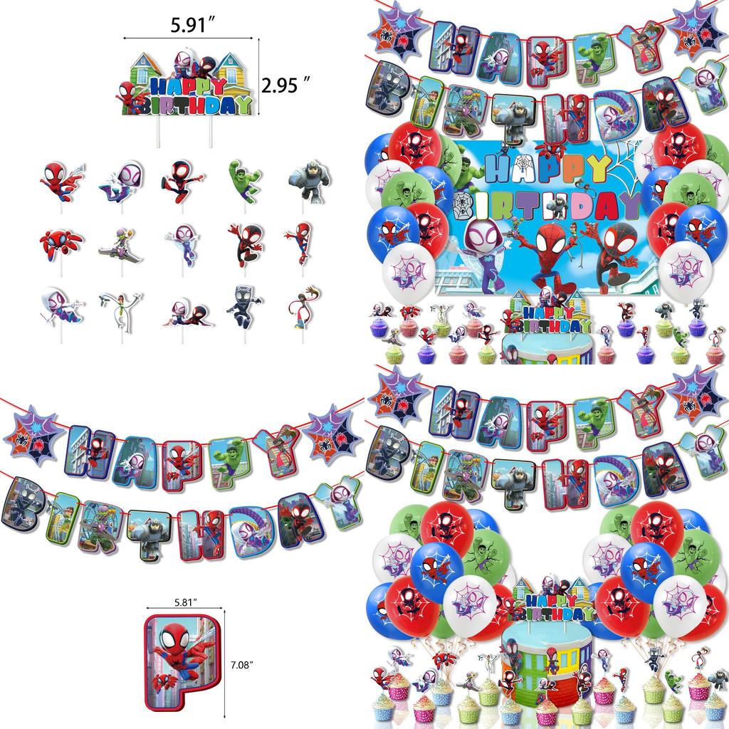 Sorprendi i tuoi amici con Decorazioni per Feste di Spider-man Bandierine Palloncini E Topper per Torta