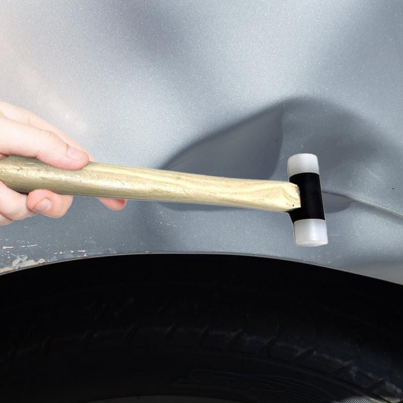 Car Body Dent Repair Hammer Dent Remover Tool Car Dent Repair Hammer Car Dent Removal Wood Handle Nylon Head Multifunctional