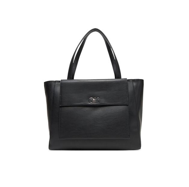 Handbag Calvin Klein Ck Re-Lock Medium Shopper LV04F3223G Black