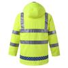 Reflective Inflatable Down Raincoat - Warm Jacket for Construction Security Guards