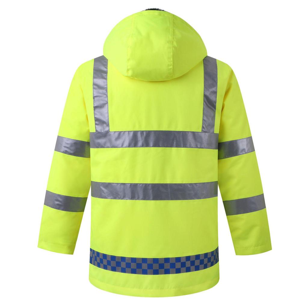 Reflective Inflatable Down Raincoat - Warm Jacket for Construction Security Guards