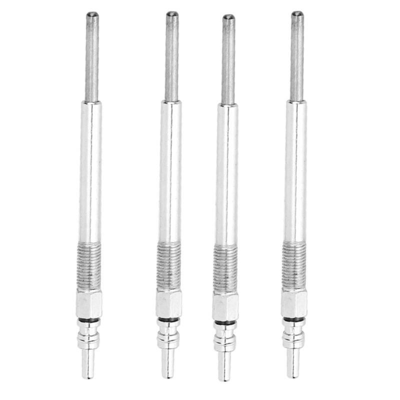 Upgrades Iron Glow Plugs Set easy installs Glow Plugs Vehicle Preheat Accessory for Fuels Efficiency Engine Wear Reduction