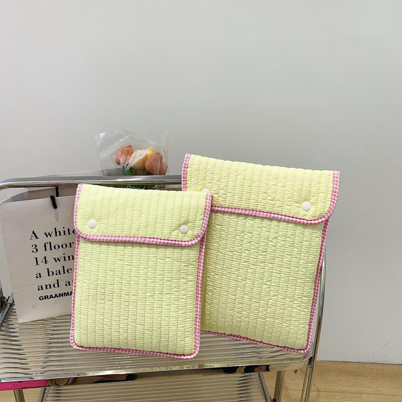 TS JYL laptop bag,Korean INS Envelope Embroidery Sleeve Macaron Color Tablet Laptop Bag