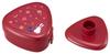 OSK Onigirazu Rice Ball Case with Pressing Microwave Perfect for Made In (Red), 290ml, Mold, Safe, Antibacterial, Cute, Stylish, Biomass-Based,
