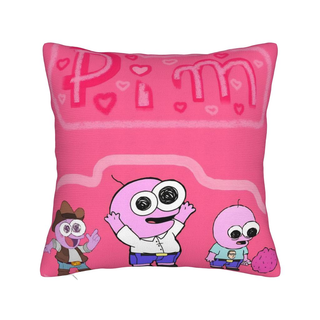 Smiling Friends Pim and Charlie Pillow Cover Printing Cushion Cover Decorative Throw Pillow Case Cover Home Multi-Size