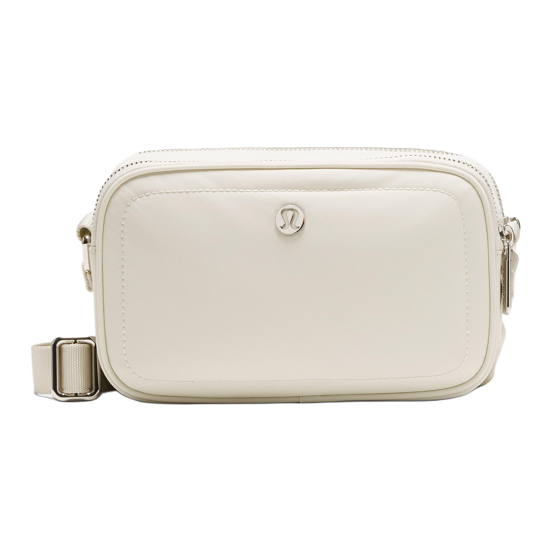 

Lululemon Crossbody 2L Logo Zip Closure Recycled Nylon Sling Bag Women Sling Bag Bone-White LW9EU1S-027597 White