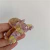 White Colorful Crystal Flower Acetate Hair Claw Hair Ornaments Flower Hair Clips Korean Style