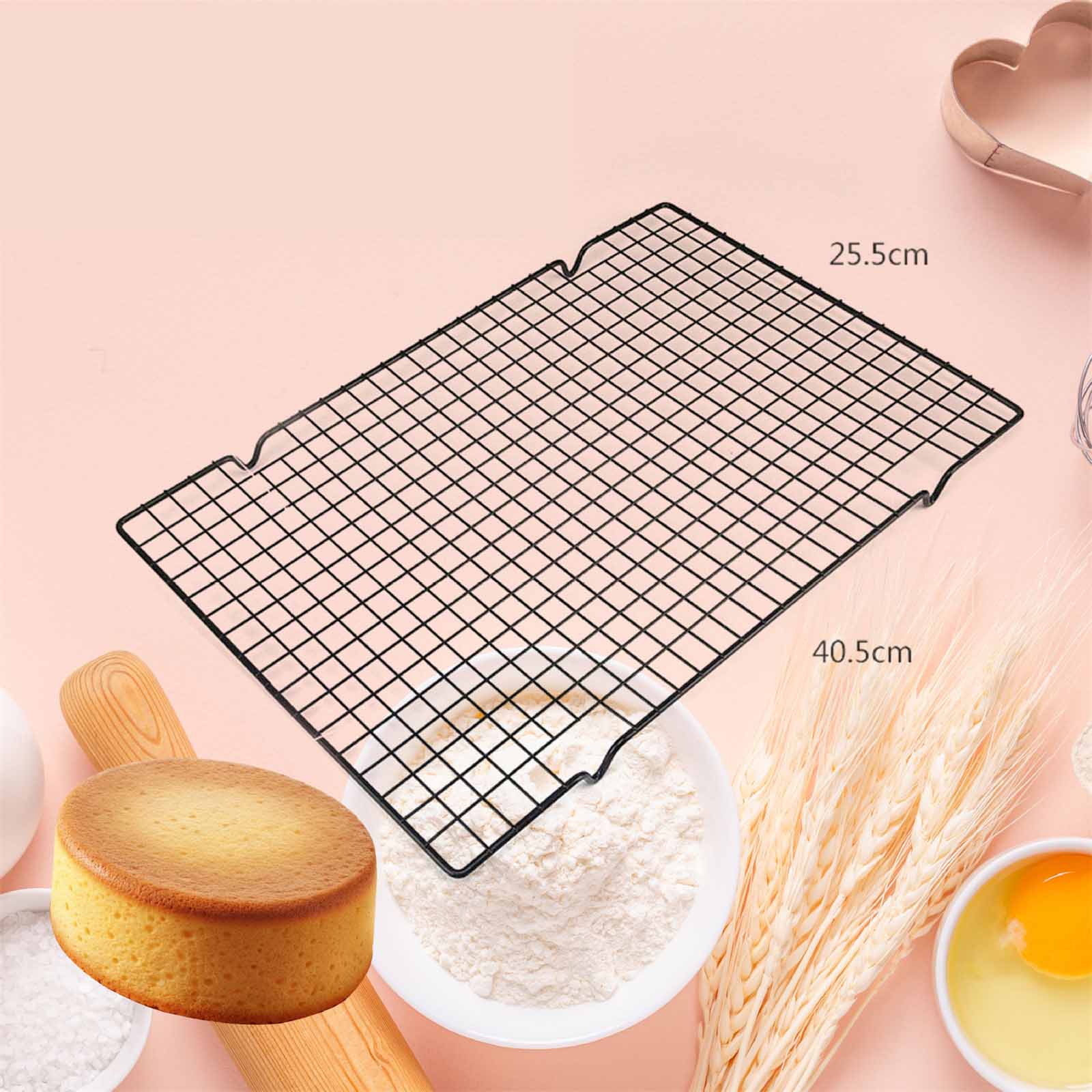 Food-Grade Stainless Steel Cake Rack Multi-Purpose Bread Baking Reusable for Pastries Biscuits Kitchen Baking Tools One Size