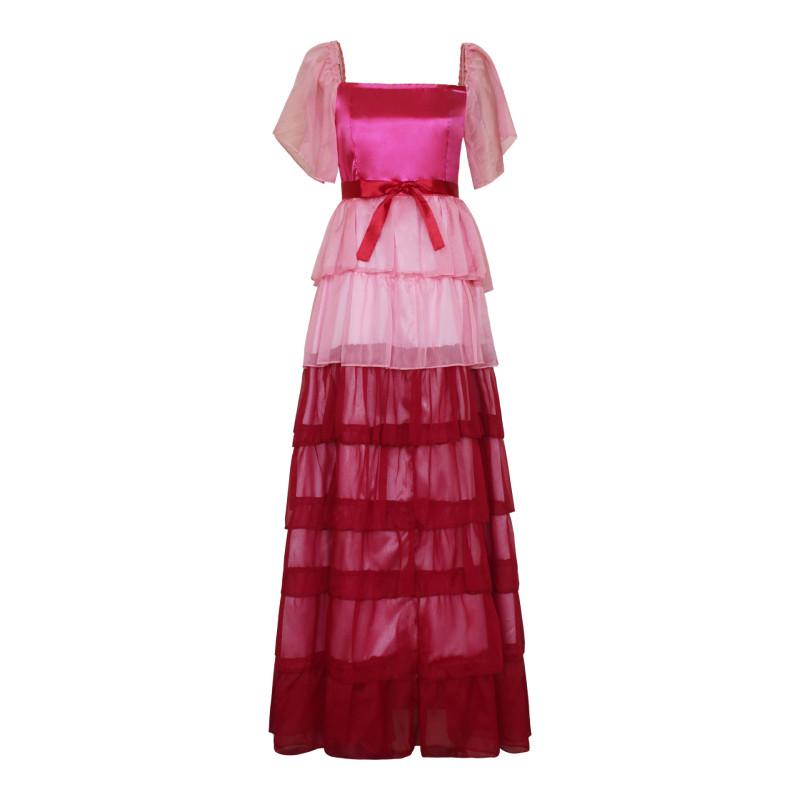 Hermione Harry Potter Granger Cosplay Costume Mesh Yarn Dress Party Halloween