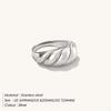 St. Delan Gold-Plated Stainless Steel Croissant Ring for Couples