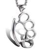 Personality Finger Cot Pendant Necklace For Men Women Hip Hop Style Stainless Steel Box Chain Trendy Neck Accessories Party Gift
