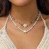 Accessories Beach Ocean Wind Rice Beads Beaded Clavicle Necklace Versatile Starfish Shell Necklace Female