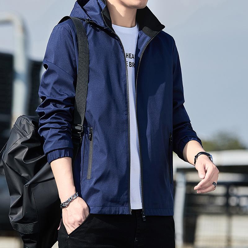 Men's Versatile Detachable Hooded Windbreaker - 2025 Spring/Autumn Collection