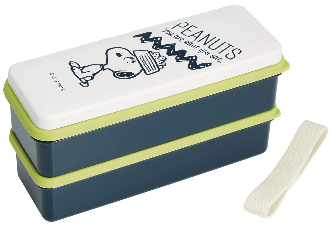 

Skater lunch box with silicone inner slim Snoopy Lifestyle Made in (SSLW6-A) 2-tier lid, 630ml, design, Peanuts, Japan.