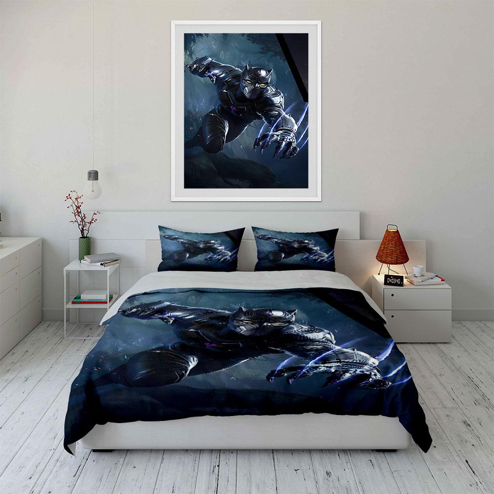"Fierce Panther Night Elegance" Bedding sets Duvet covers Pillowcases(1* Duvet Cover 2* Pillowcases without duvet insert)