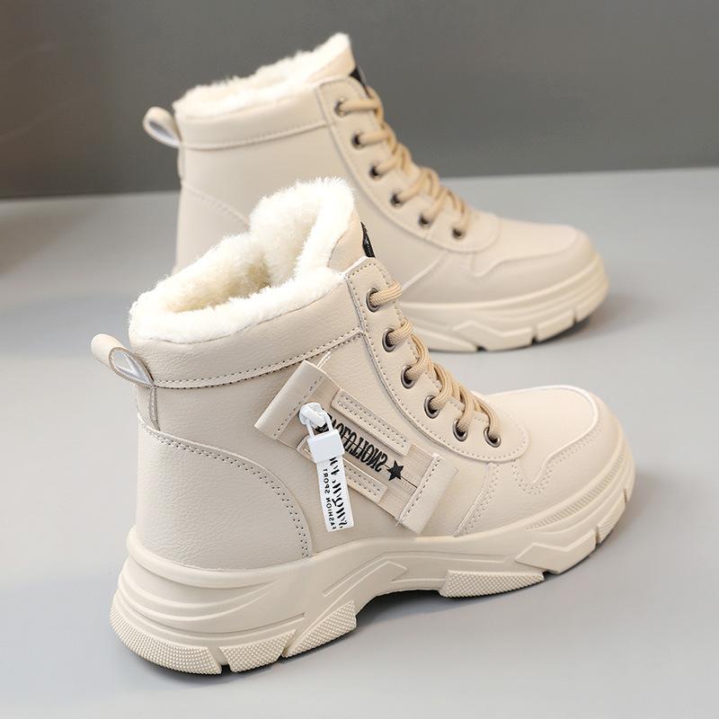 Sneaker Damen Casual High Schuhe Damen Winter Warme Schuhe Dicke Sportschuhe