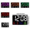 Large Screen Display LED Digital Wall Clock Date Display Remote Control Electronic Alarm Clock 12/24H Format Temperature Display