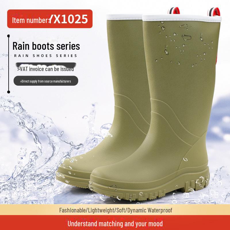 Černé Vodotěsné Letní Holínky s Dlouhou Holení - Odolné Boty do Vody pro Venkovní Nošení