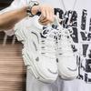 Men's shoes spring and summer trendy brand versatile student leisure mesh sports running thick sole heightening little white dad trendy shoes non-slip