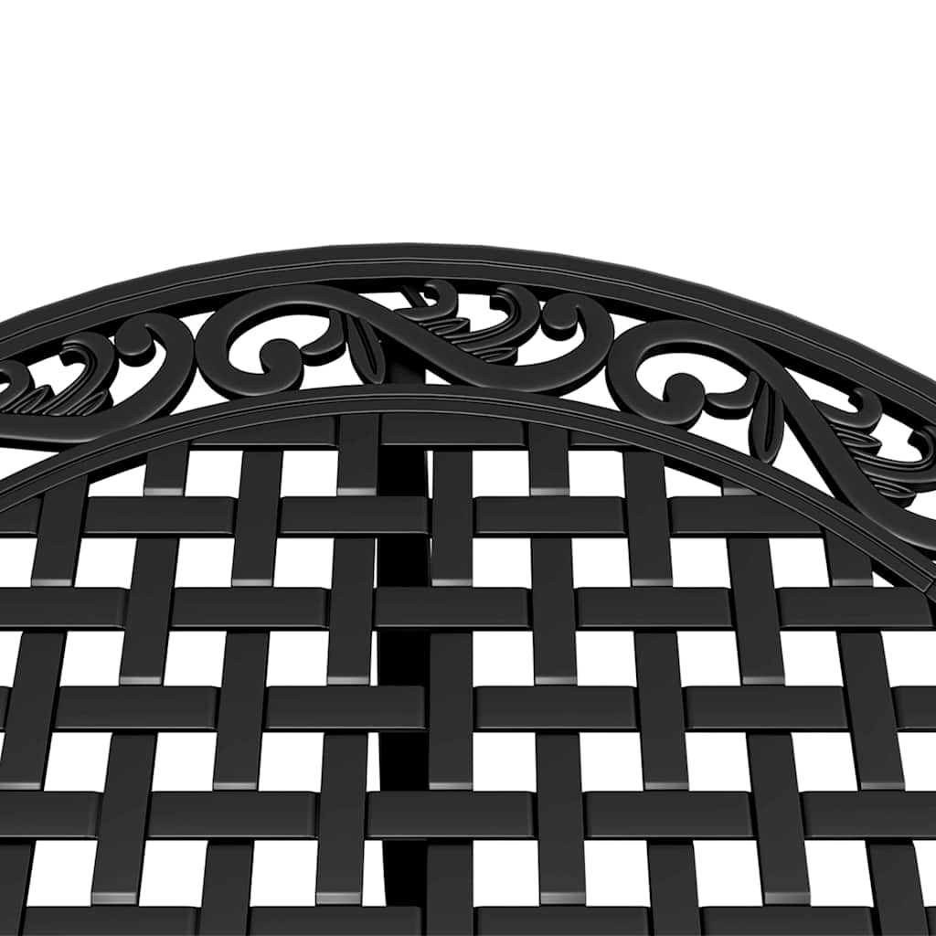 3 Piece Bistro Set Black Cast Aluminum