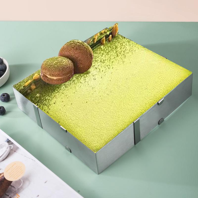 Stainless Steel Adjustable Telescopic Rectangular Mousse Cake Mold
