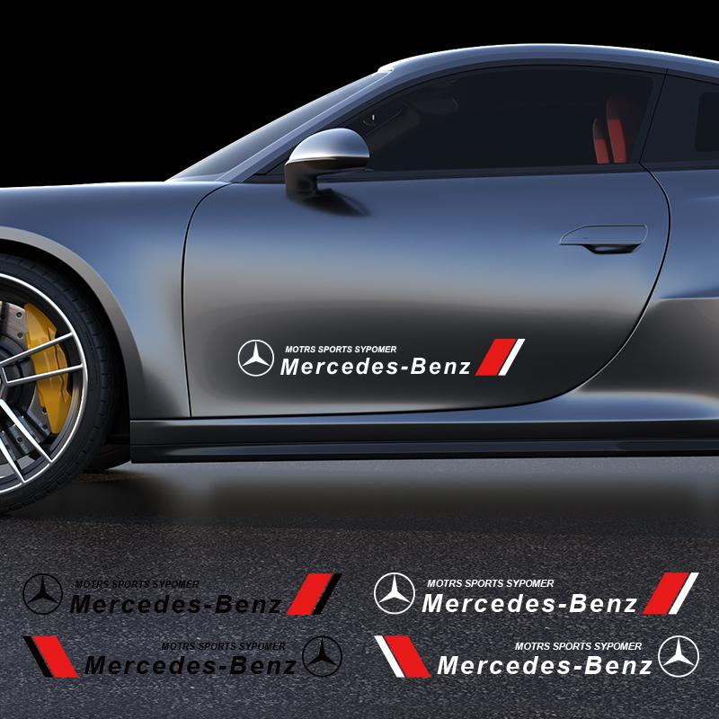 2pcs Car Badge Body Decoration Sticker Auto Accessories for Mercedes Benz Amg W204 W205 W212 W213 W221 W117 PC2